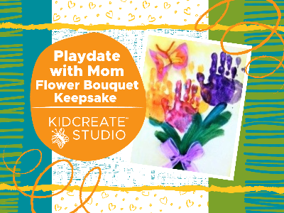 Kidcreate Studio - Fayetteville. Playdate with Mom- Flower Bouquet Keepsake Workshop (18 Months-6 Years)